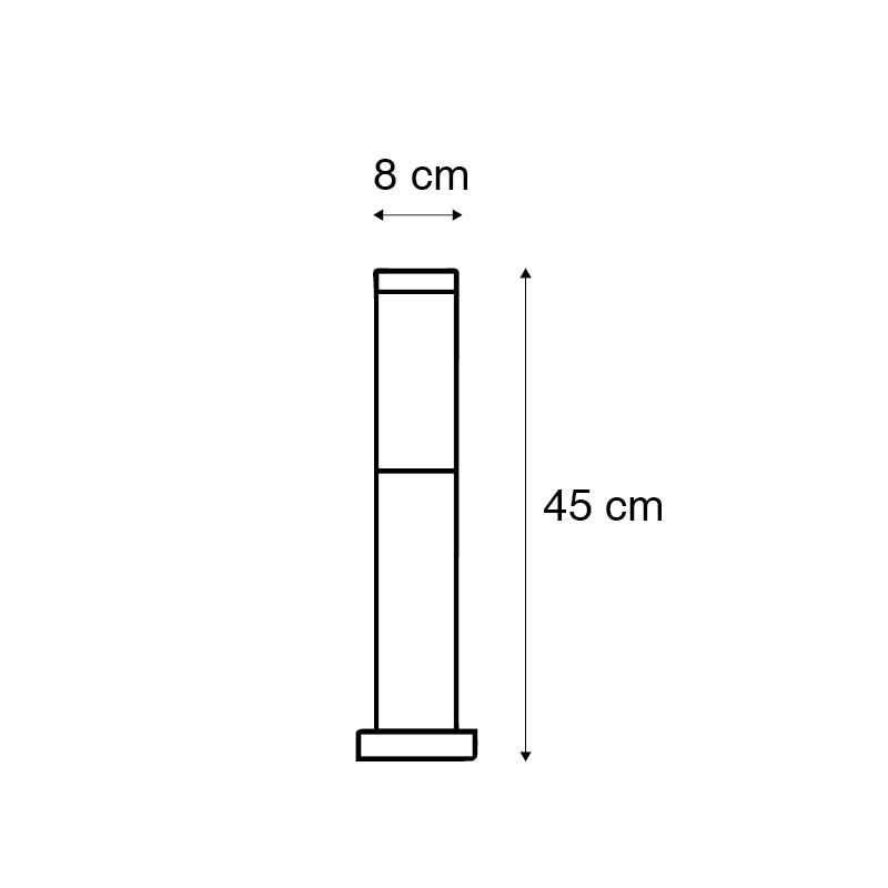 Buitenlamp paal staal 45 cm IP44 - Rox met grondpin en kabelmof