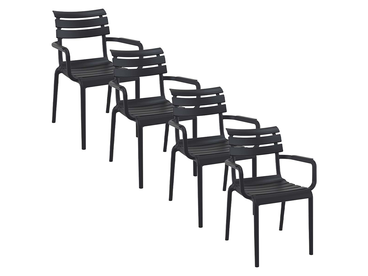 Garden Impressions Paris set van 4 tuinstoelen - Black