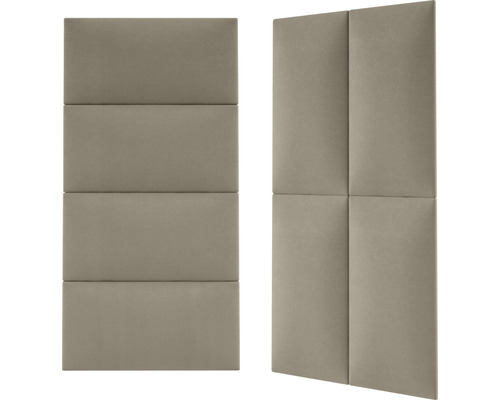 Wandkussen Matt Velvet beige fluweellook 30 x 60 cm