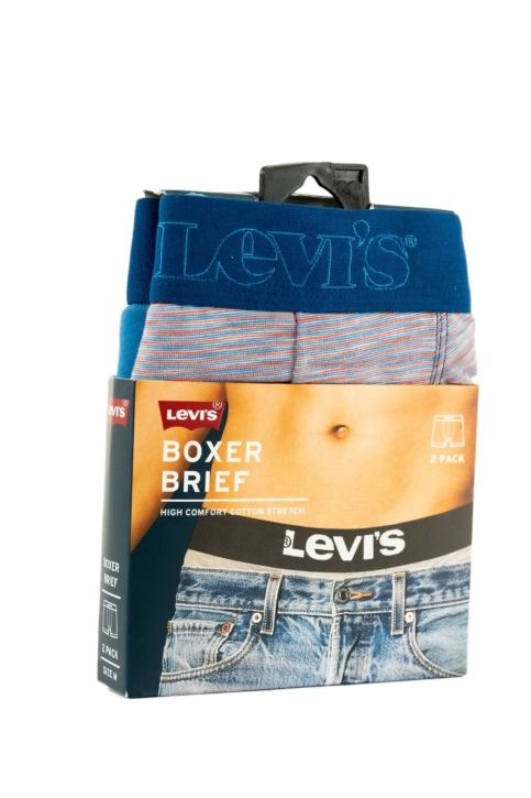 calecons et slips levi's® micro stripe boxer brief 002 blue combo