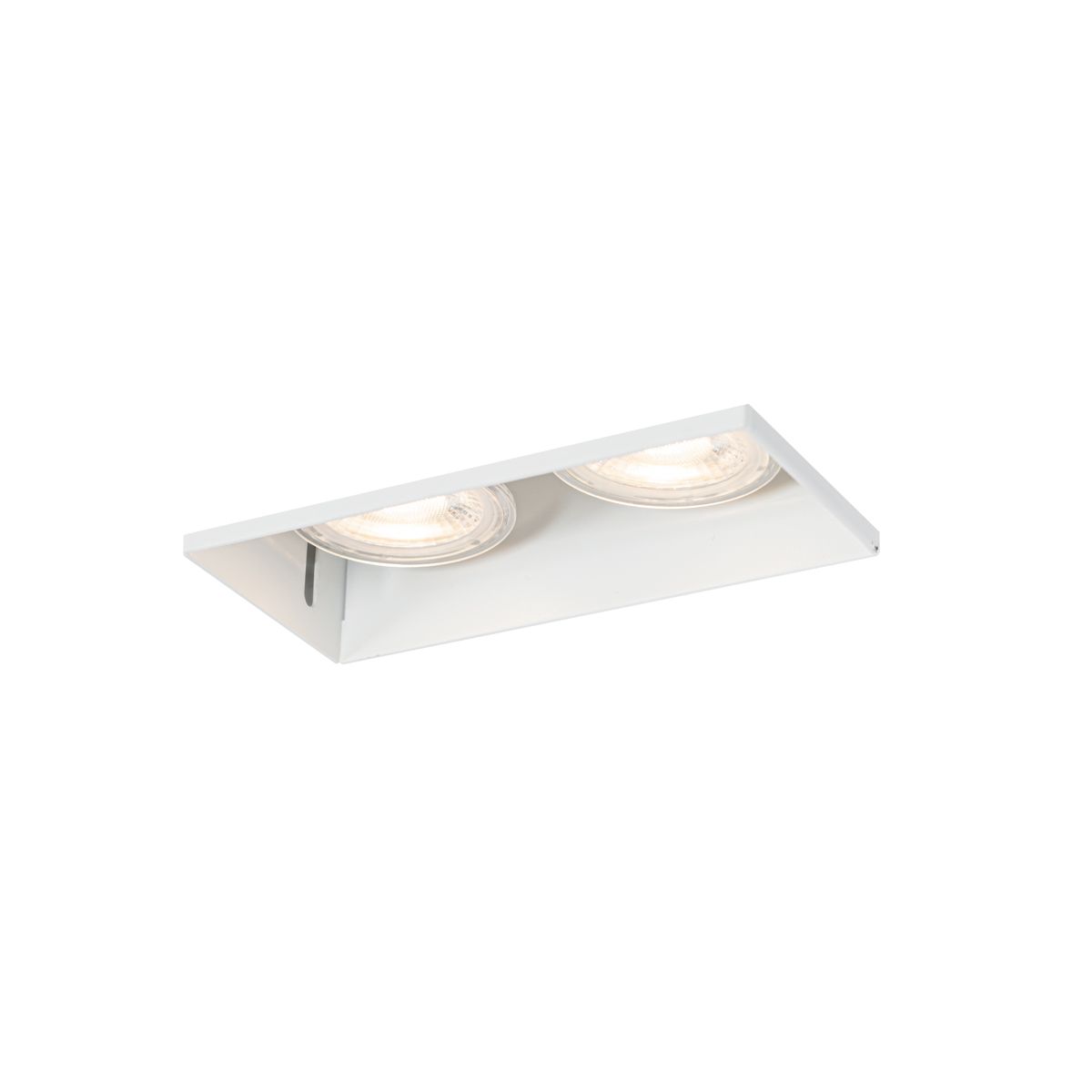 Set van 6 inbouwspots wit GU10 50mm 2-lichts trimless - Oneon
