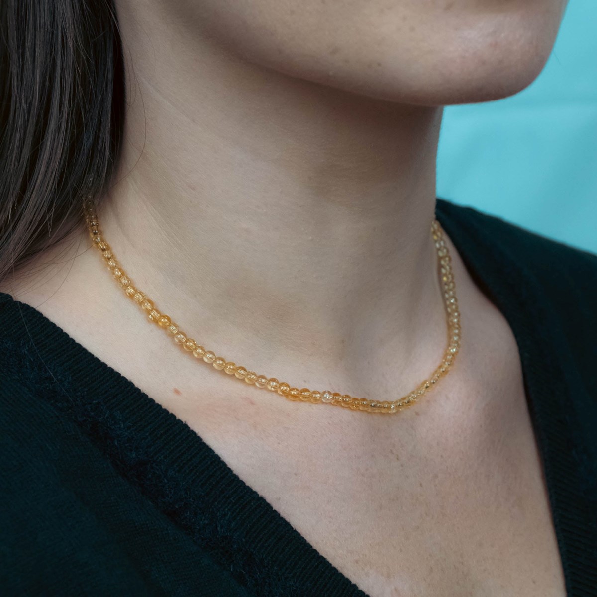 Collier, bracelet et boucles d'oreilles Serena en pierres Citrine