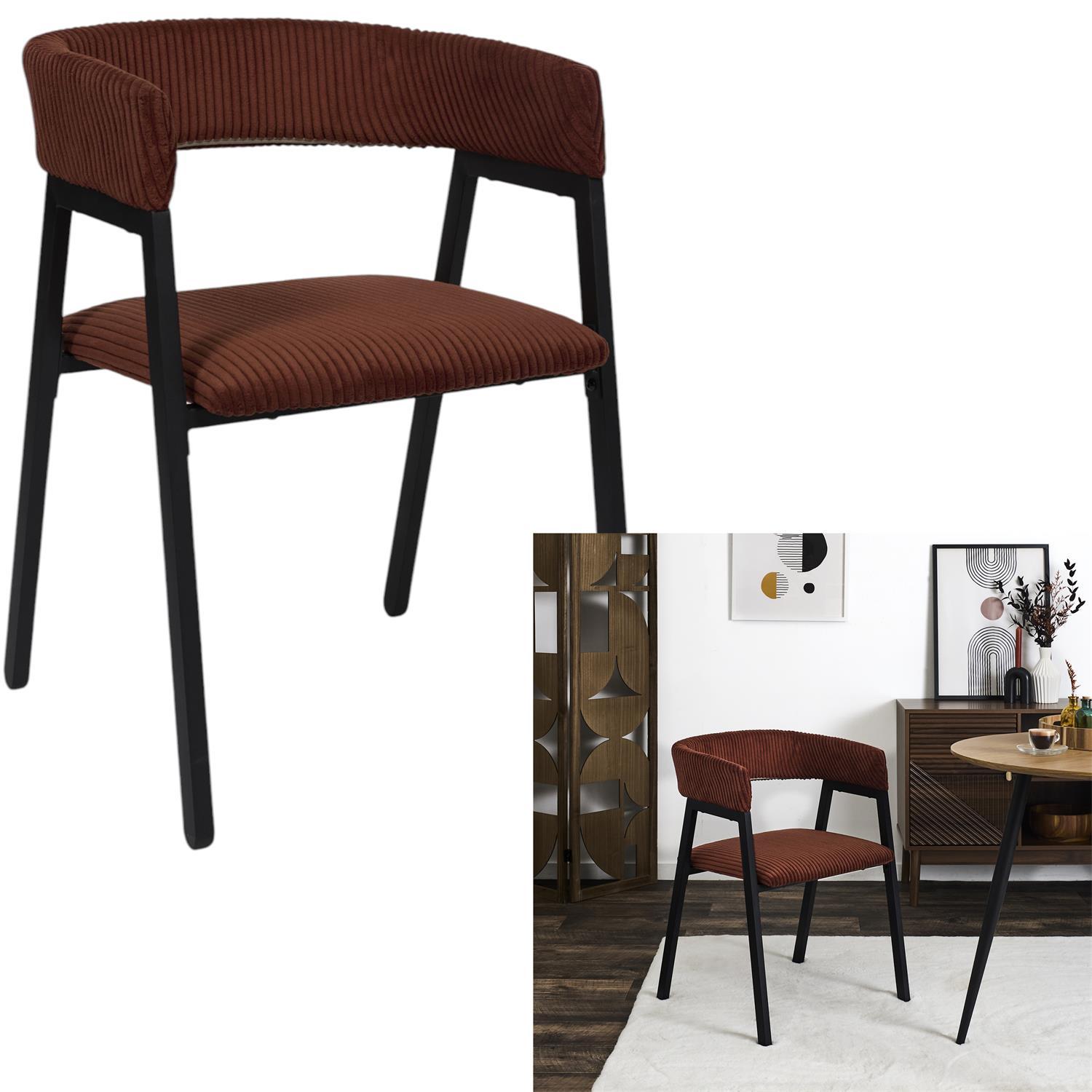 SCOTT FAUTEUIL DESIGN COTELE TERRACOTTA