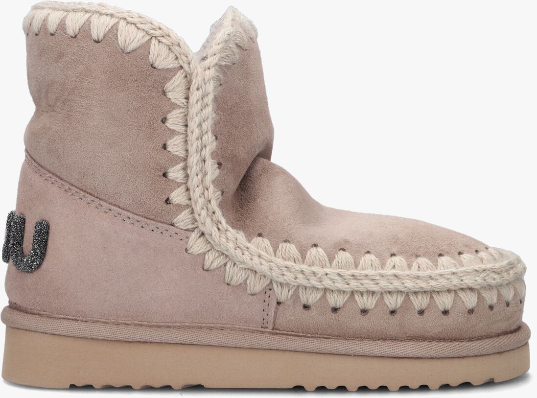 beige mou vachtlaarzen eskimo 18 glitter logo
