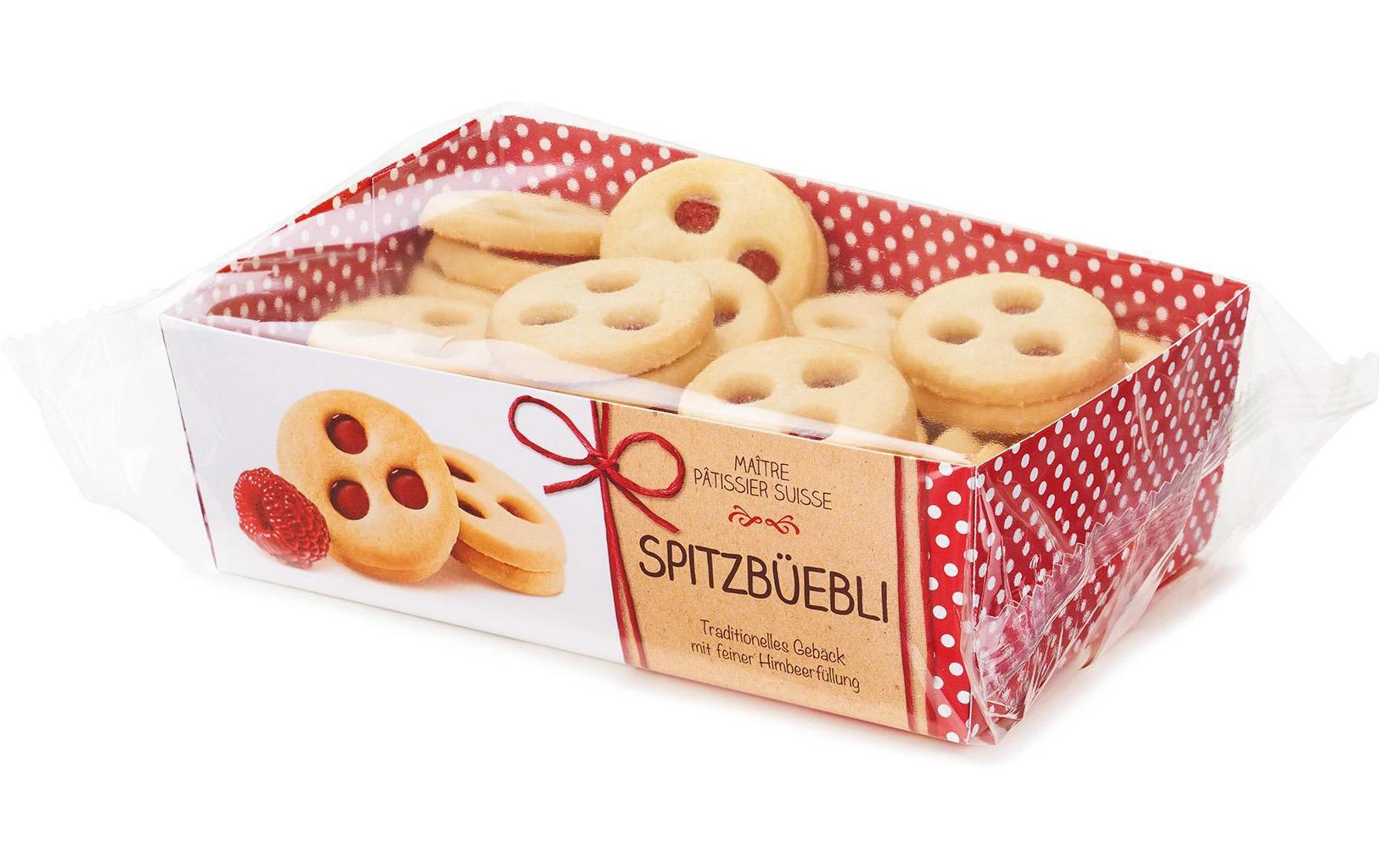 Guetzli Spitzbüebli 200 gTraditionelle Backware mit Himbeerfüllung