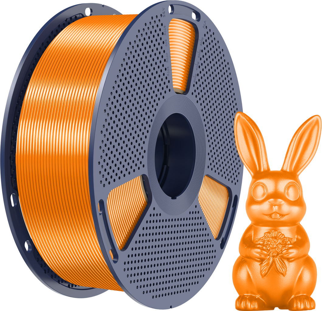 SUNLU  Silk PLA+ Orange, 1,75 mm / 1000 g    PLA Material mit glänzendem Finish
