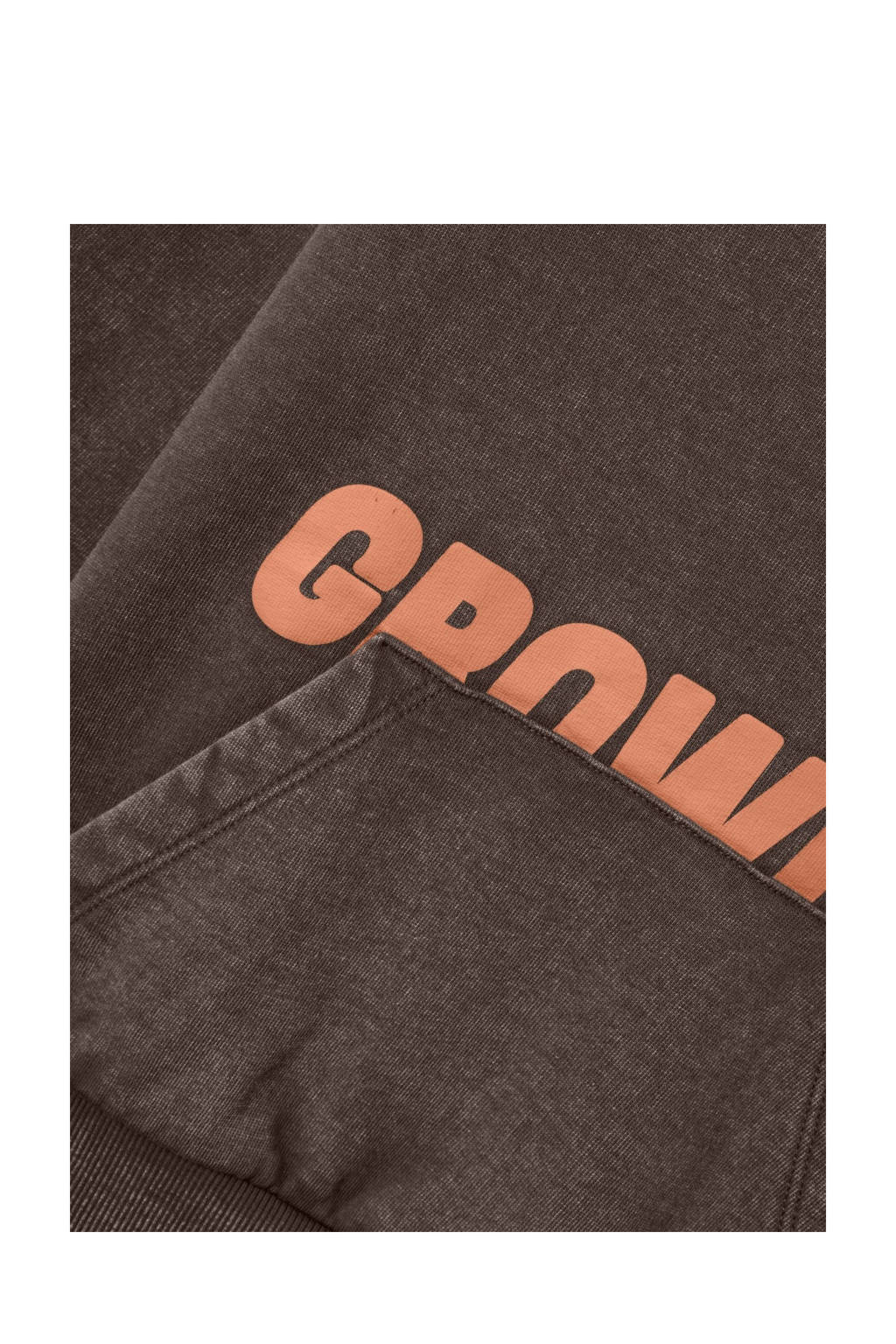 NAME IT hoodie NKMOSIVAS met tekst donkerbruin