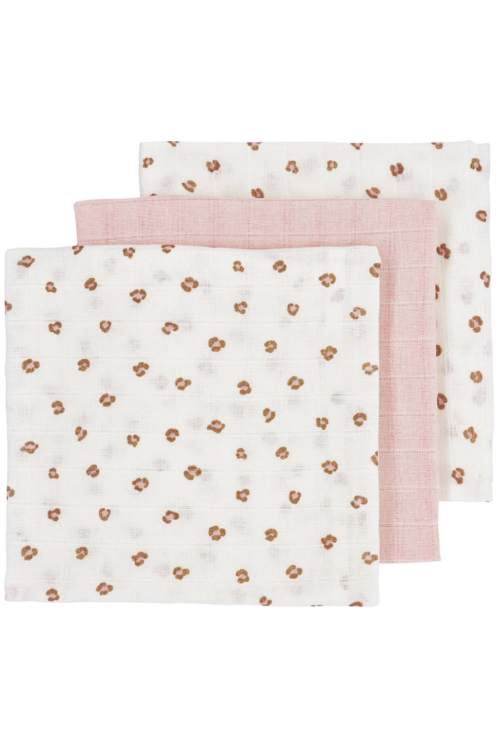 hydrofiele doek Mini Panther 70x70 cm - set van 3 Soft Pink