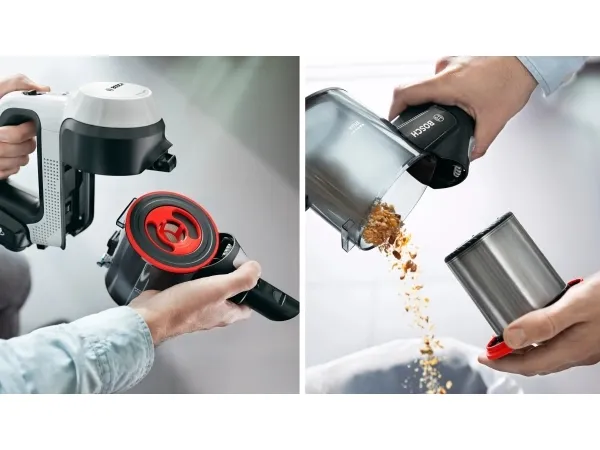 Bosch Unlimited 7 BCS711XXL - Støvsuger - pind/håndholdt (2-i-1) - uden pose - ledningsfri - hvid - 1 batteri, inkluderet oplader