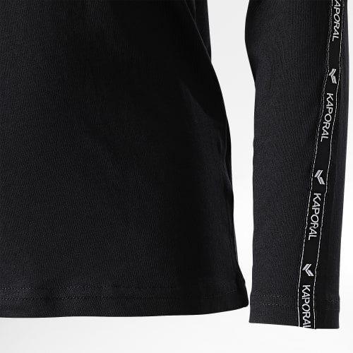 Tee Shirt Manches Longues A Bandes Enfant Mamba Noir