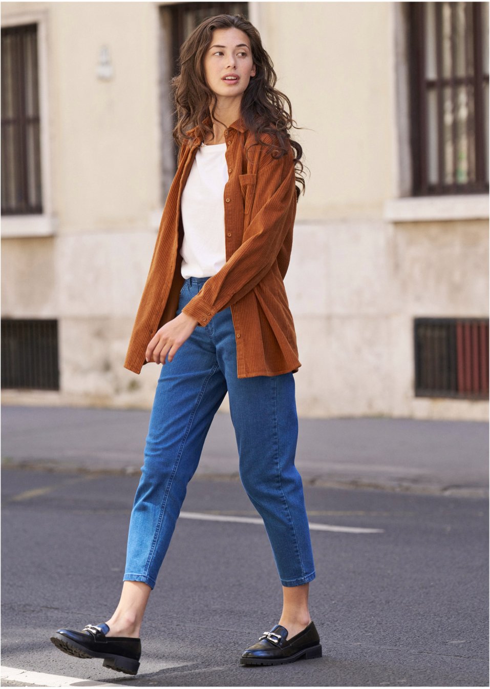 Chemise en velours de coton côtelé