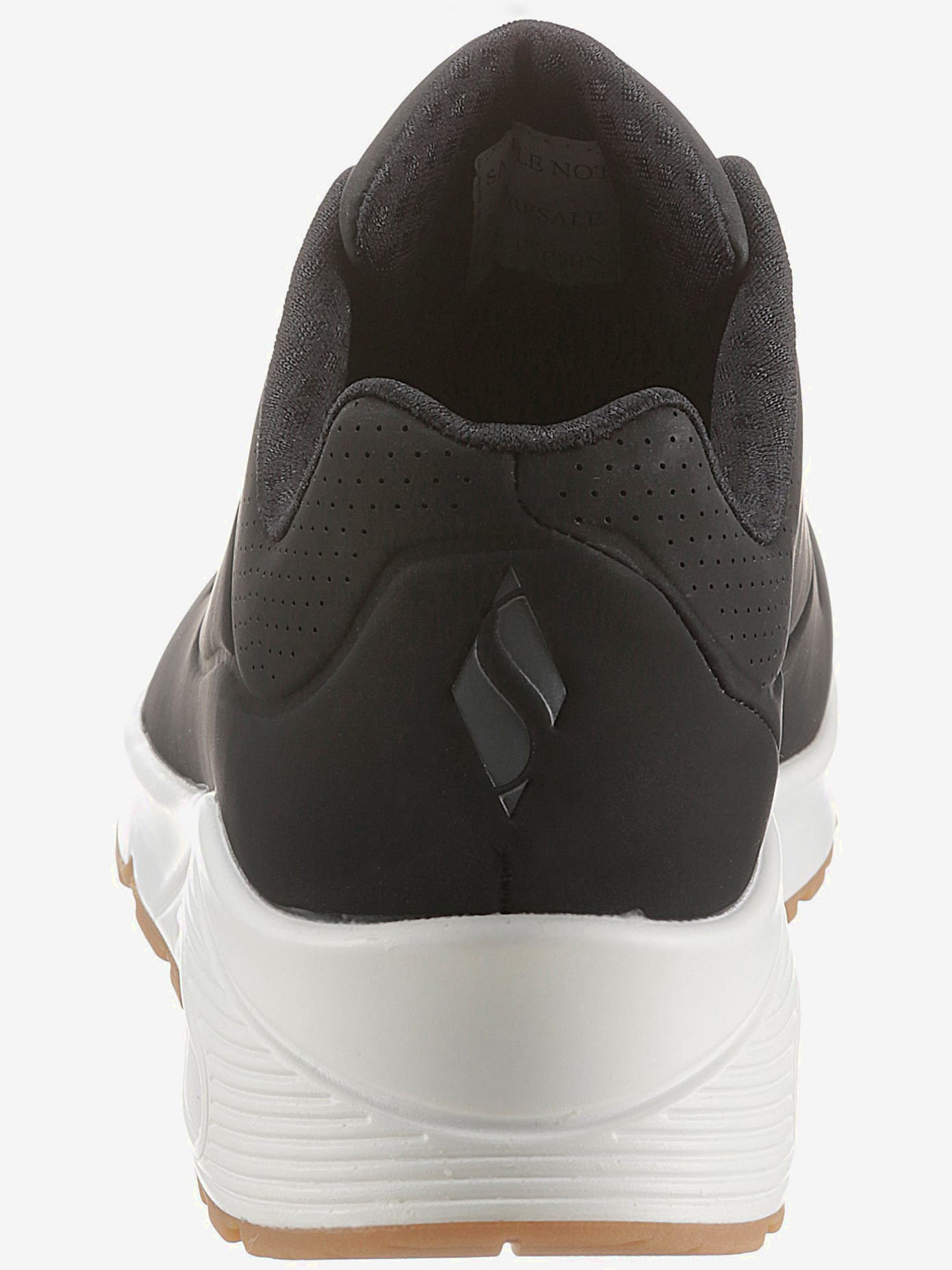 Sneakers compensées trotteurs unis tendance, semelle à coussin d'air