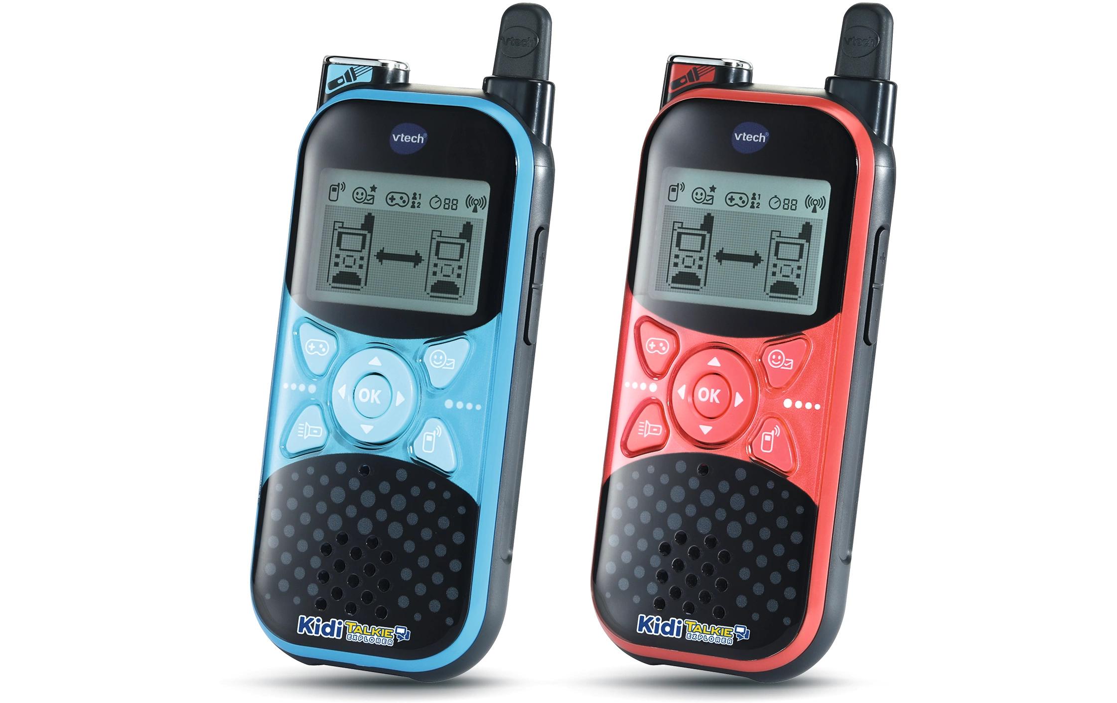 Kidi Talkie Explorer -FR-Walkie-Talkie mit Taschenlampe und lustigen Stimmverzerrungseffekten