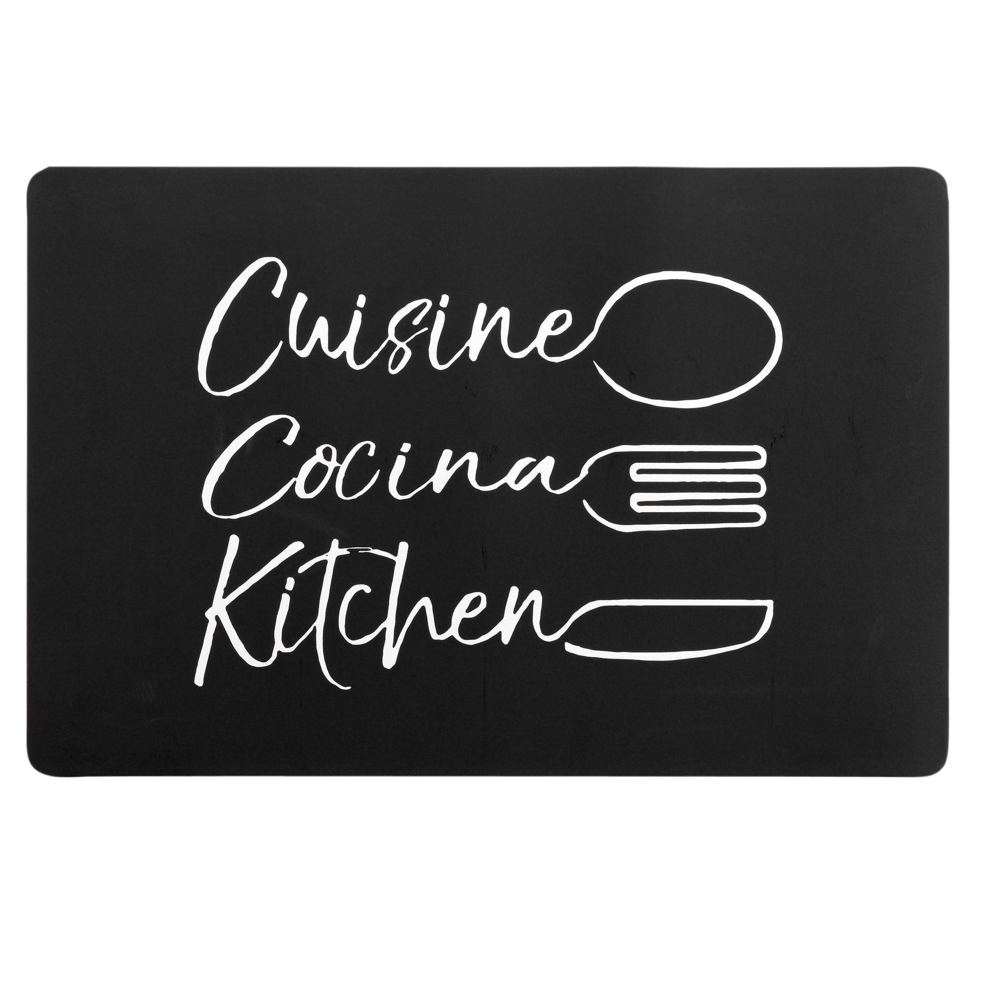 SET TABLE 28.5X43.5CM IMPRIME CUISINA NOIR
