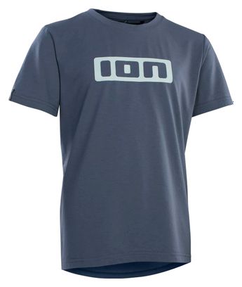 Maillot VTT manches courtes ION Logo DR Bleu Enfant