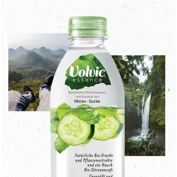 Bio Natürliches Mineralwasser und Extrakte von Minze und Gurke