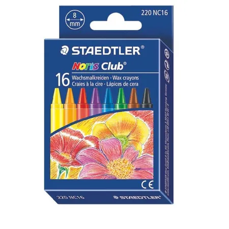 STAEDTLER® 220 NC16 Noris Club Wachsmalkreide, 8mm, 16 Stück Etui