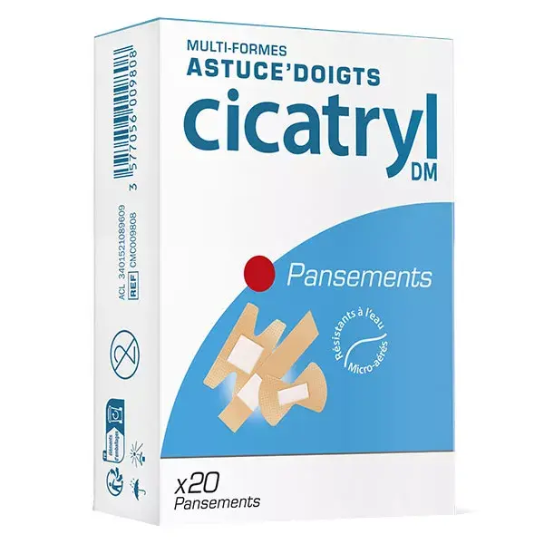 Cicatryl Adesivos Multiformato para Pontas de Dedo - 20 Unidades