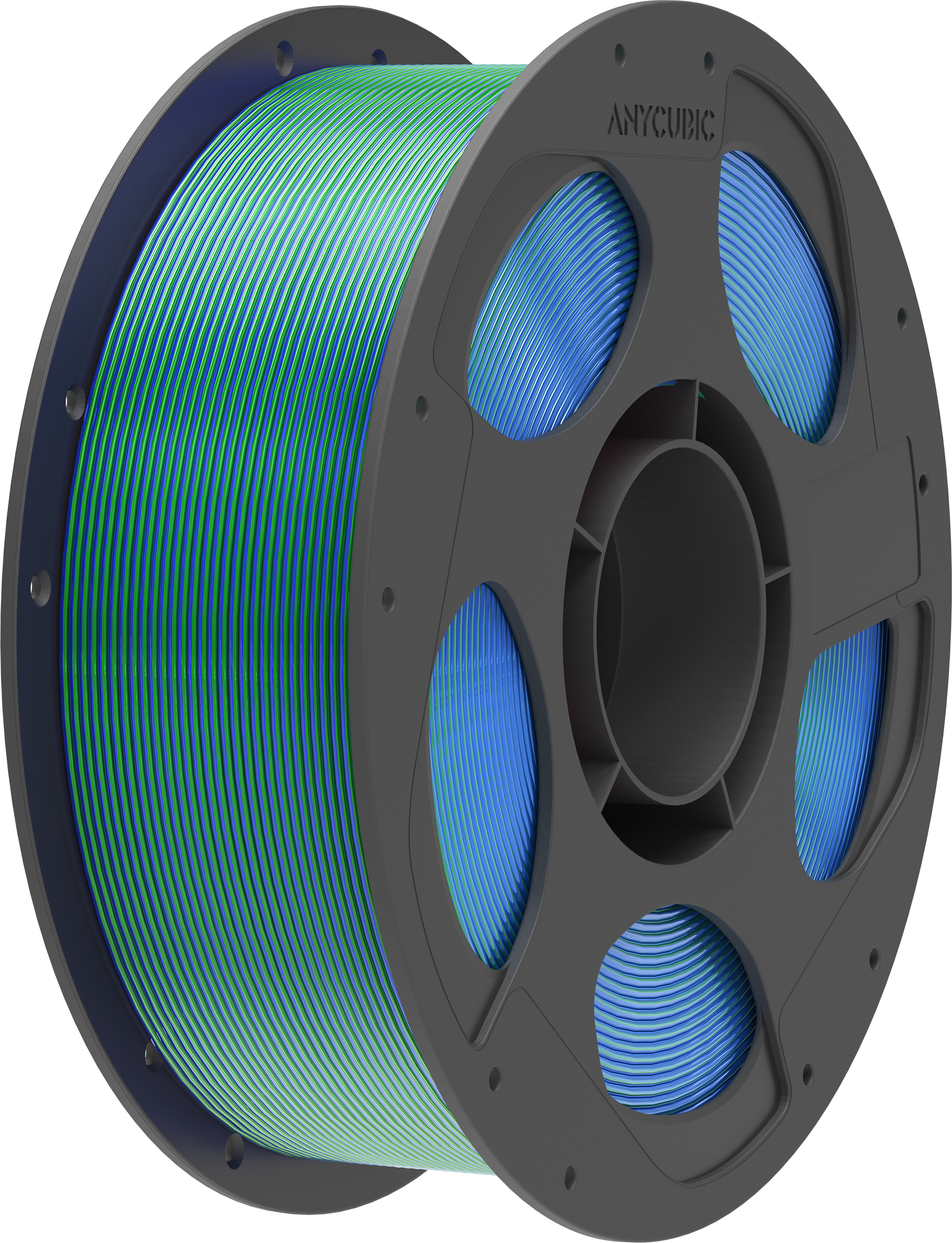 Anycubic  PLA Silk Dual Color Blue Green, 1,75 mm / 1000 g    Seidenglanz trifft Farbverlauf in Blue Green