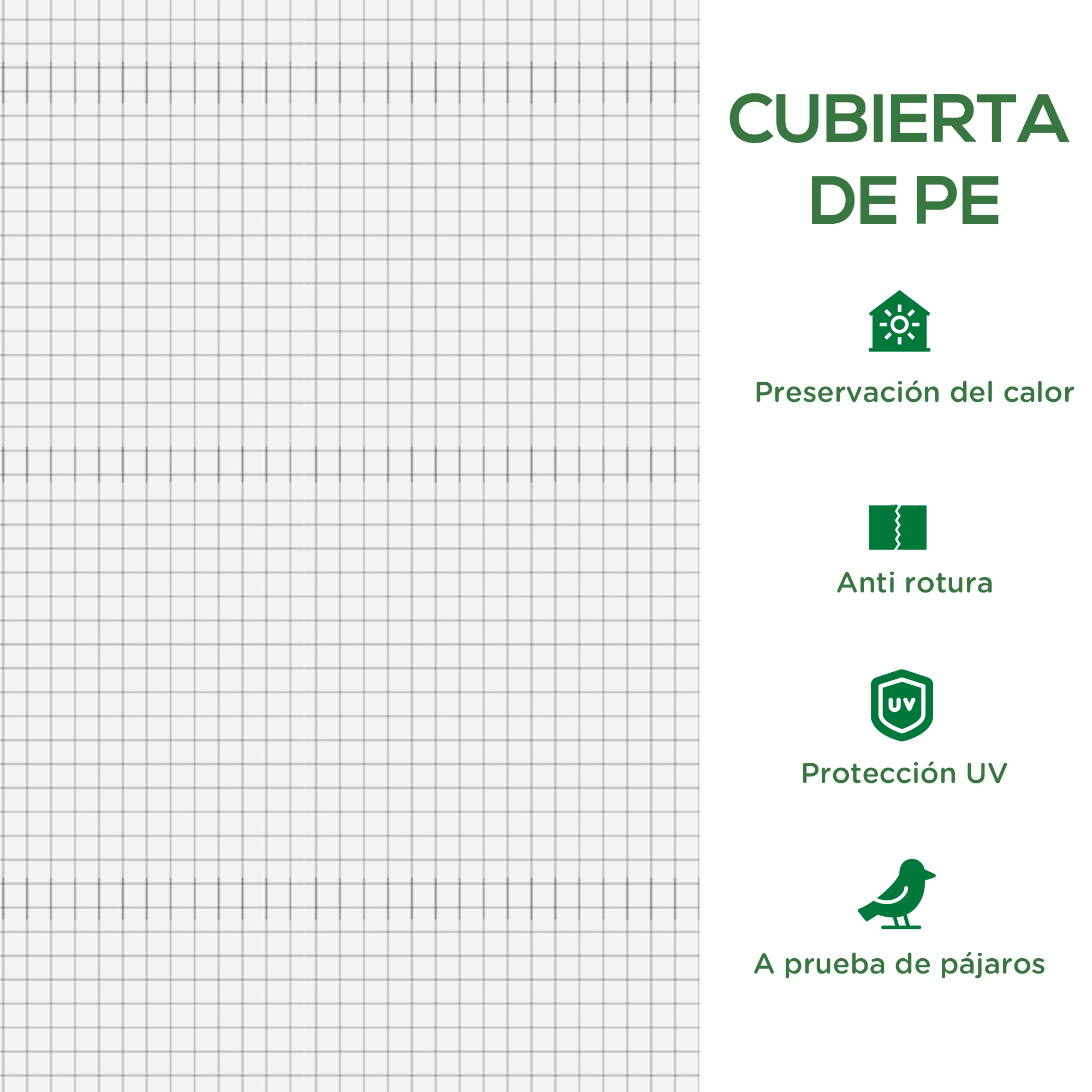 Estufa de jardim Outsunny 143x143x195 cm em aço com 4 prateleiras, porta e 2 janelas de enrolar para cultivo de plantas, vasos e flores, ideal para áreas externas, pátios e varandas. Cor: branca.