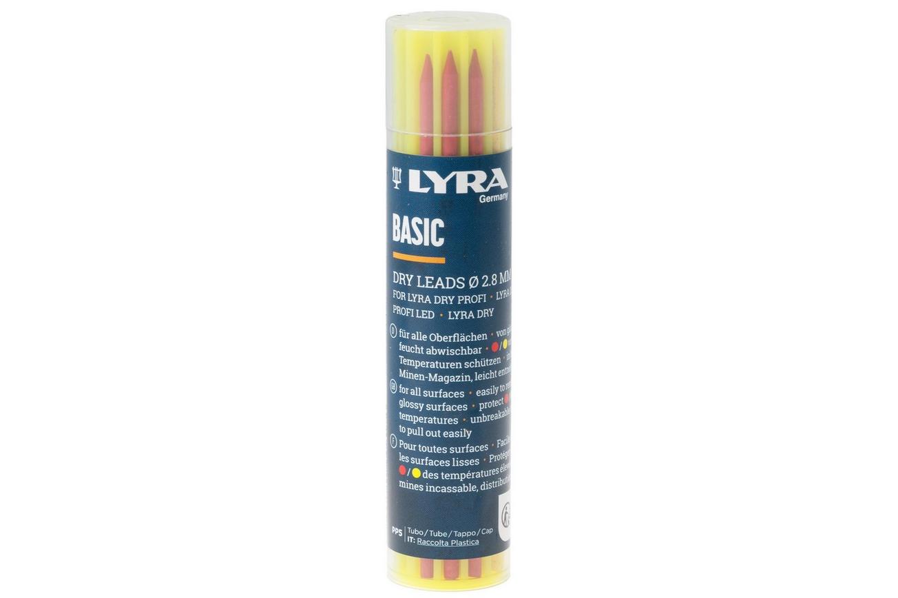 LYRA Dry Lead Refill Basic Universal L4499401 Assorted Colours, set van 12 vullingen