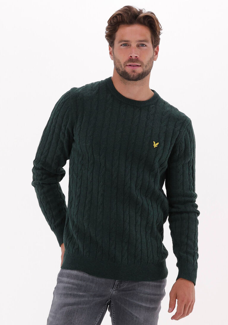 LYLE & SCOTT groene lyle & scott trui cable jumper