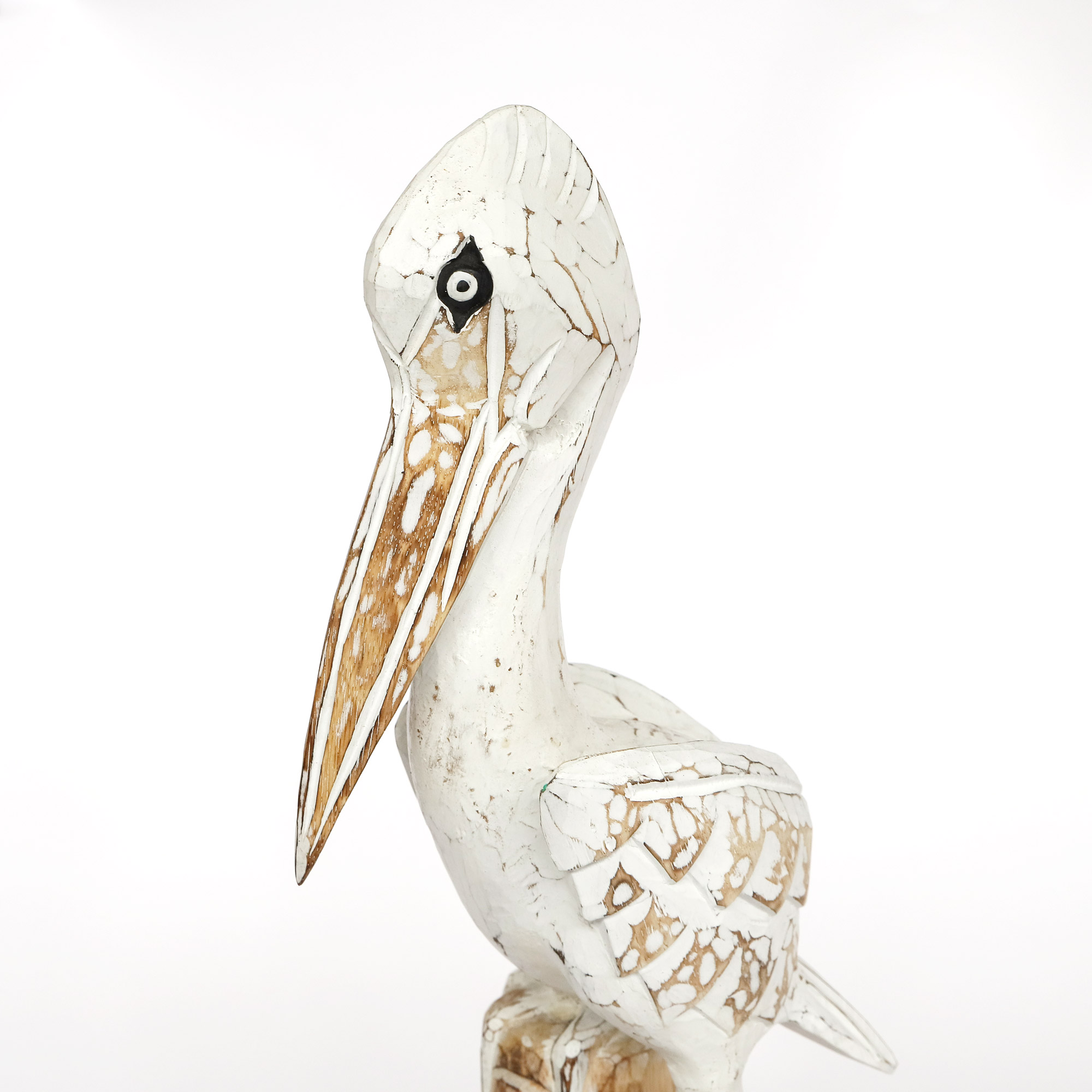 Pelikan-Skulptur weiß, H 60 cm, B 25 cm, L 15 cm von fischer's lagerhaus