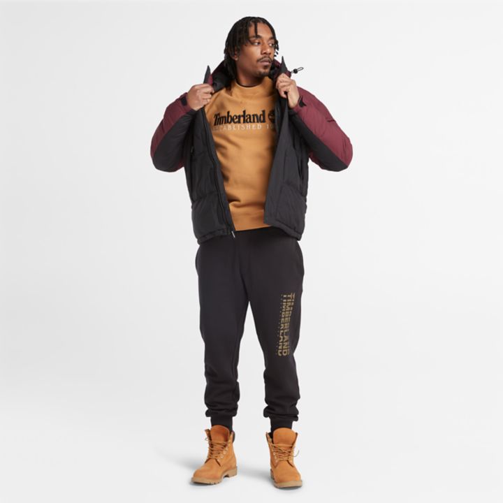 Moletom masculino amarelo com gola redonda e logo 