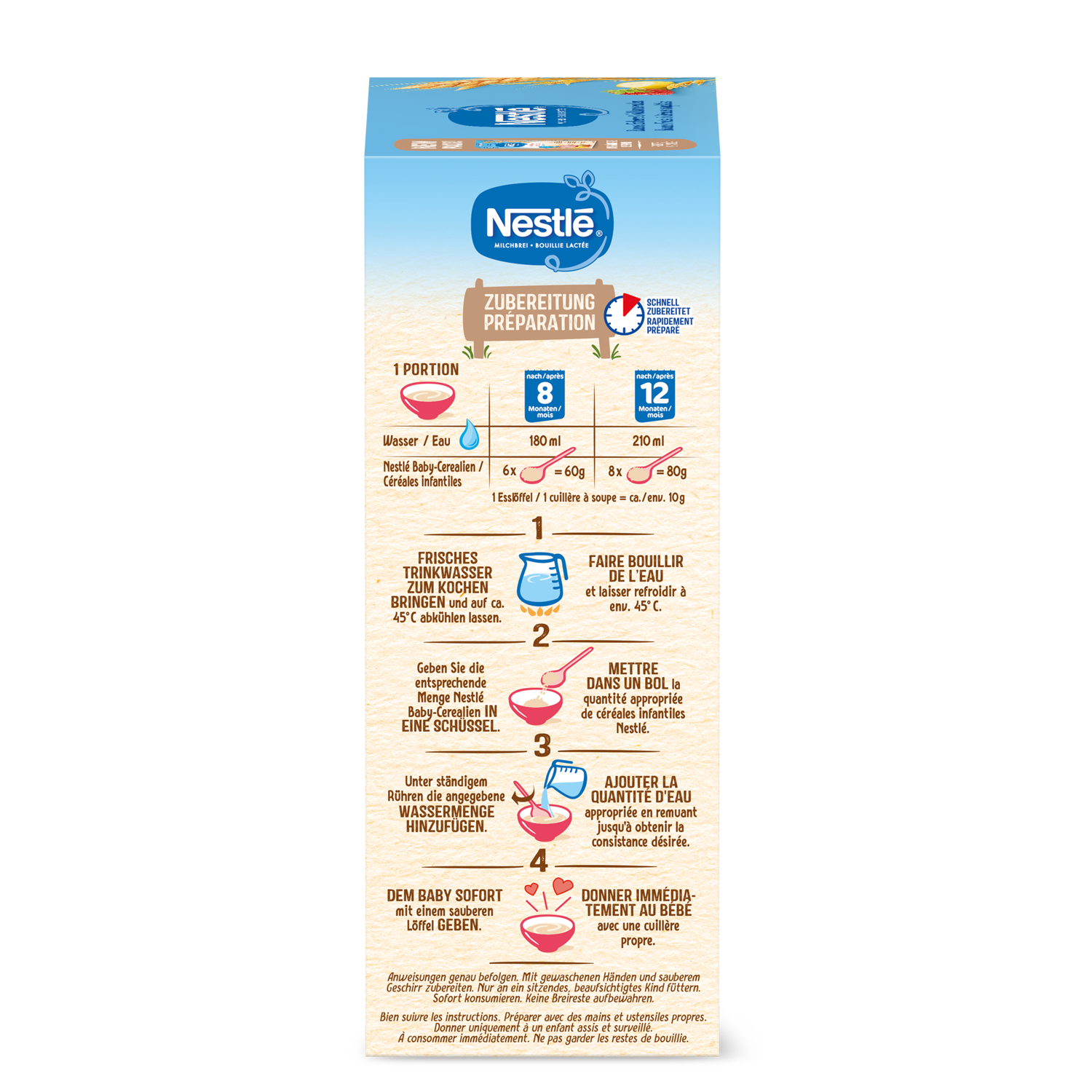 NESTLE Milchbrei<br>450 g, Pulver, Banane Erdbeere & Vollkorncerealien 8 Monate