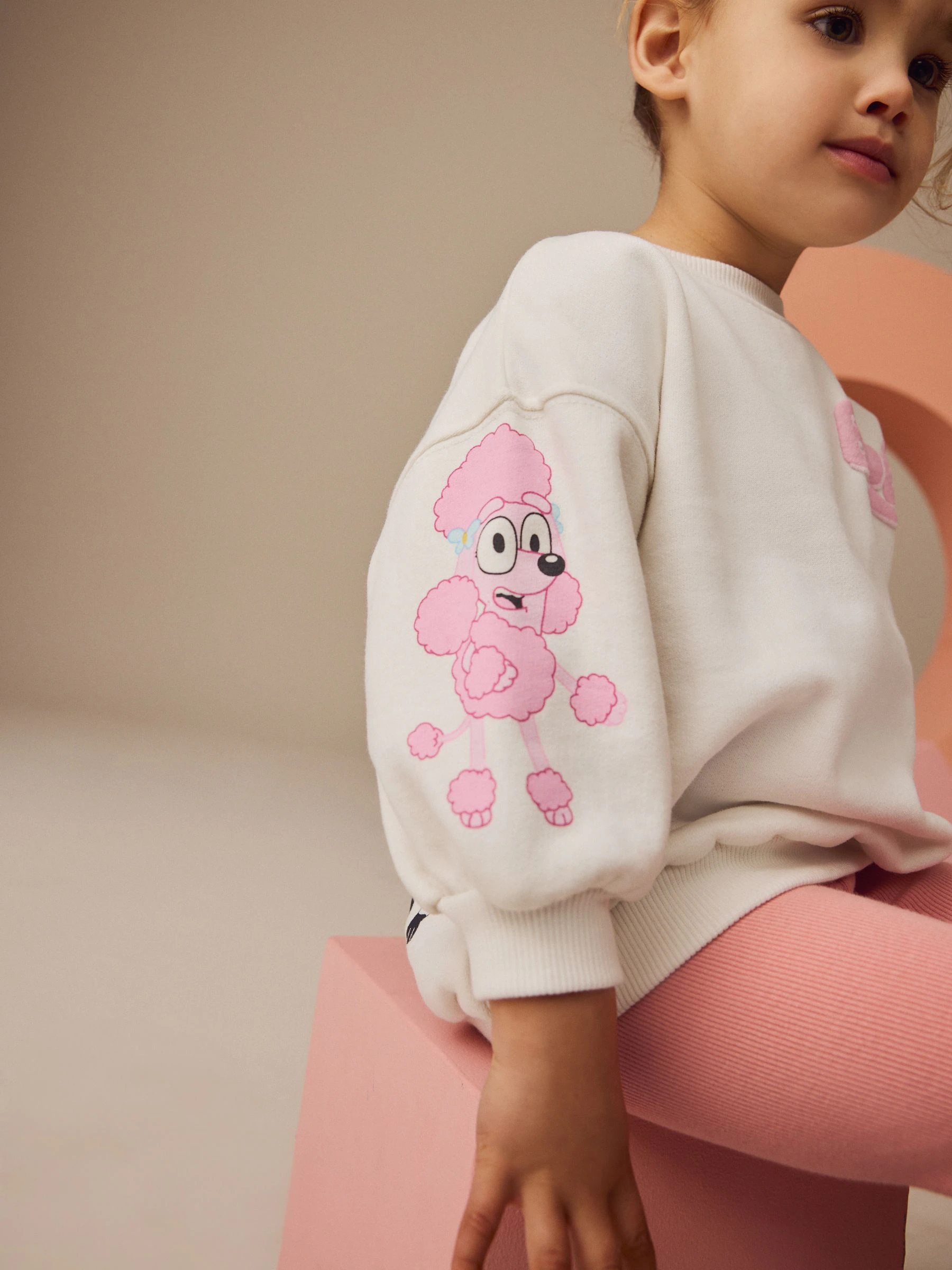 Crème - Set van Bluey sweatshirt en legging (12mnd-7jr)