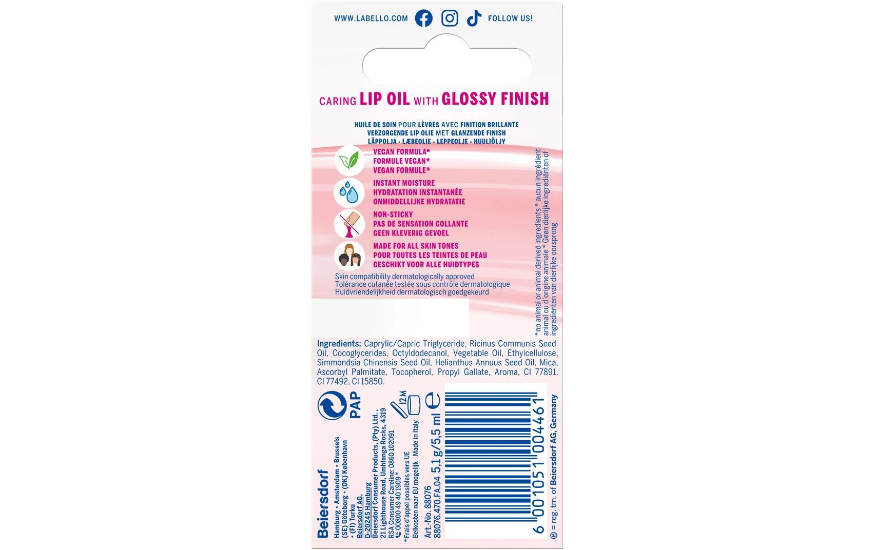 Lip Oil Clear Glow 5.5 gPflegendes Lippenöl mit glänzendem Finish