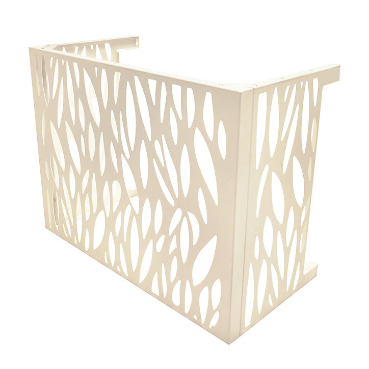 Cache climatiseur GoodHome Neva blanc crème