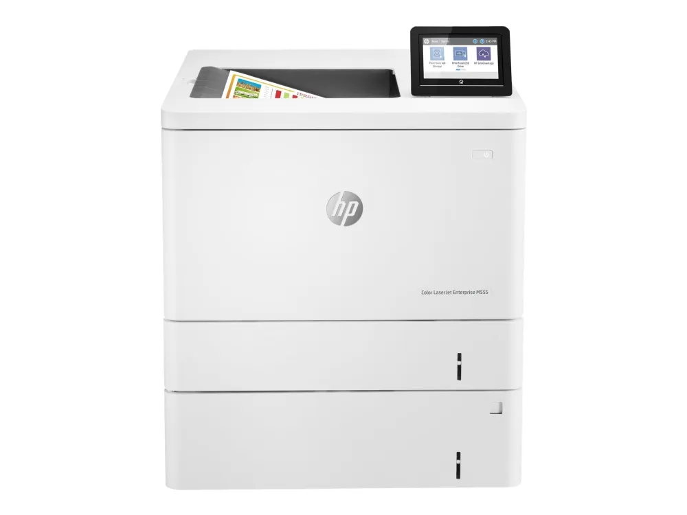 HP Color LaserJet Enterprise M555x - Printer - farve - Duplex - laser - A4/Legal - 1200 x 1200 dpi - op til 38 spm (mono) / op til 38 spm (farve) - kapacitet: 650 ark - USB 2.0, Gigabit LAN, Wi-Fi(n), USB 2.0 vært
