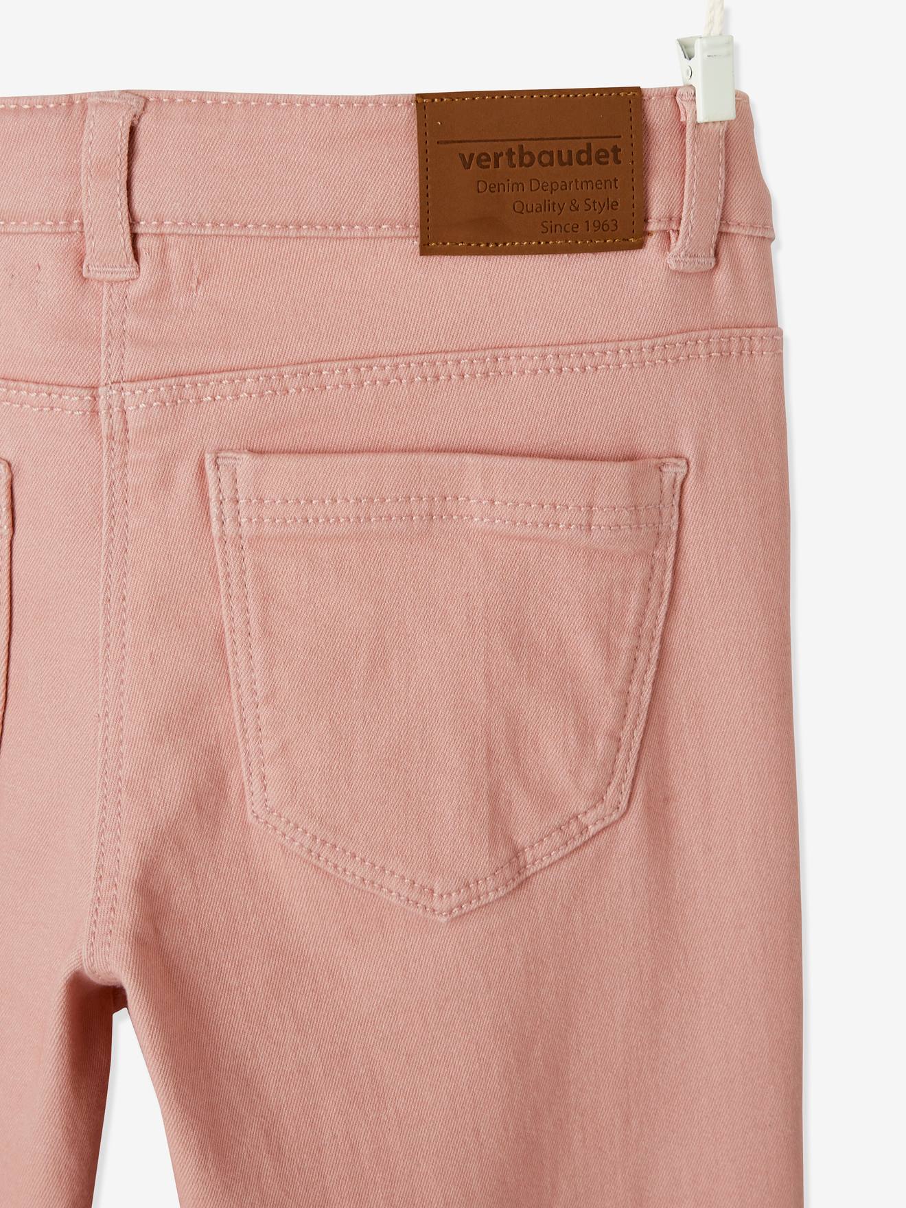 Calça feminina slim fit Morphologik, para quadris largos, tamanho STANDARD, cor azul-escura lisa.