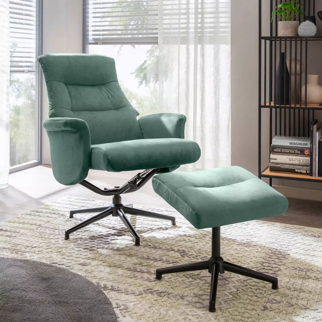 Sessel mit Hocker Roger