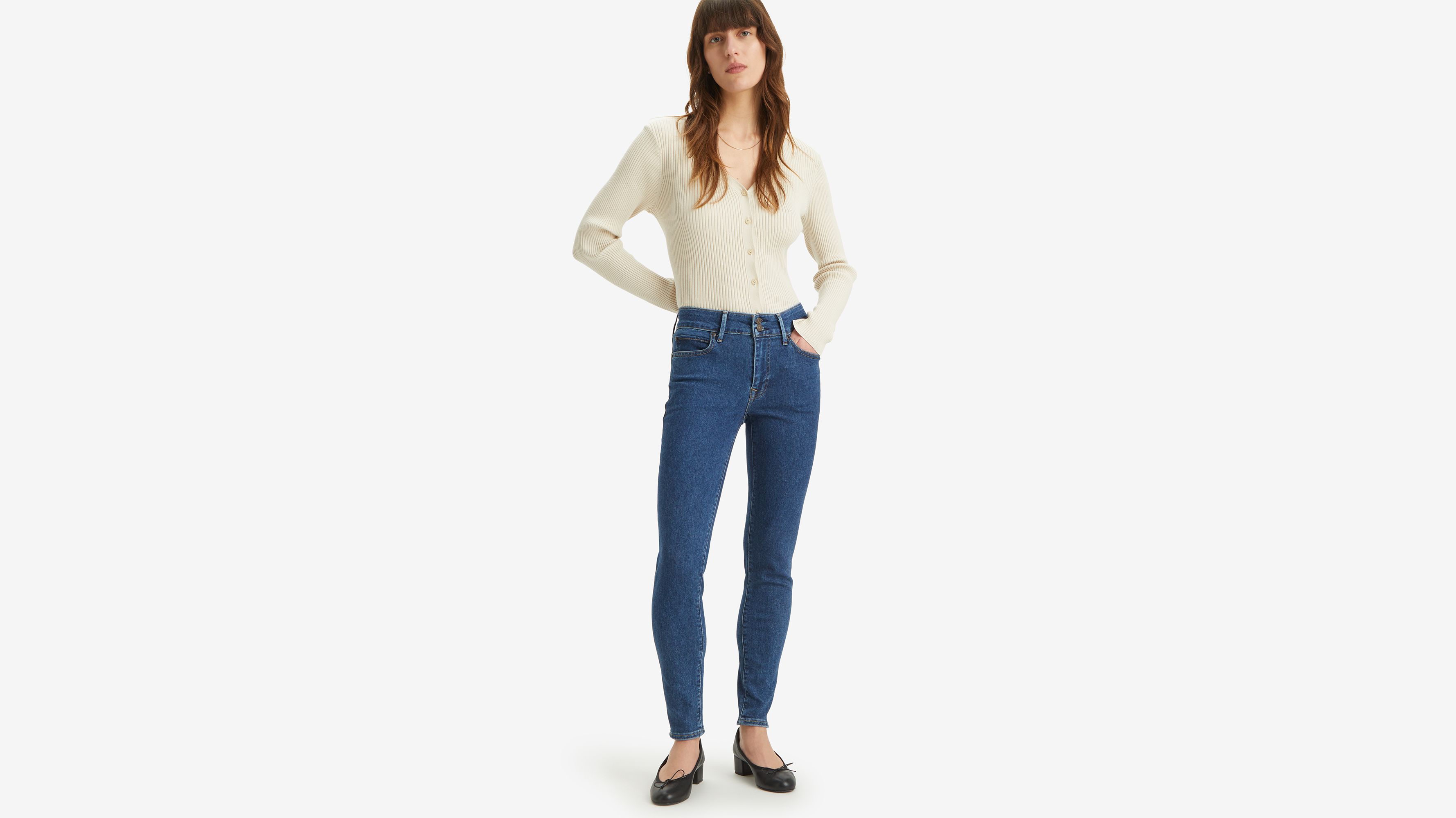 Jean 711™ skinny à deux boutons - Slight Twist - Bleu