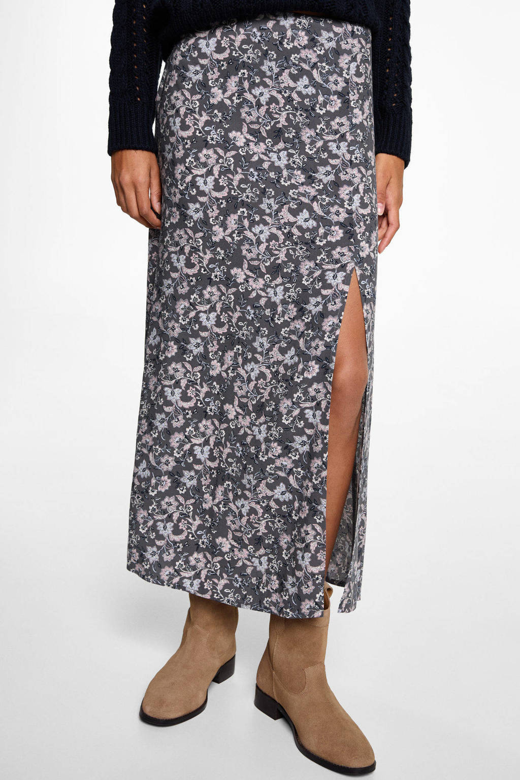 MANGO TEEN maxi rok blauw
