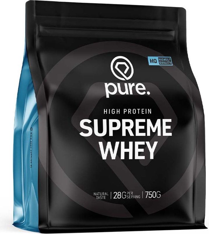 PURE Supreme Whey - aardbei - 750gr - eiwitshake - wei protein - koolhydraatarm - whey eiwit - eiwitten