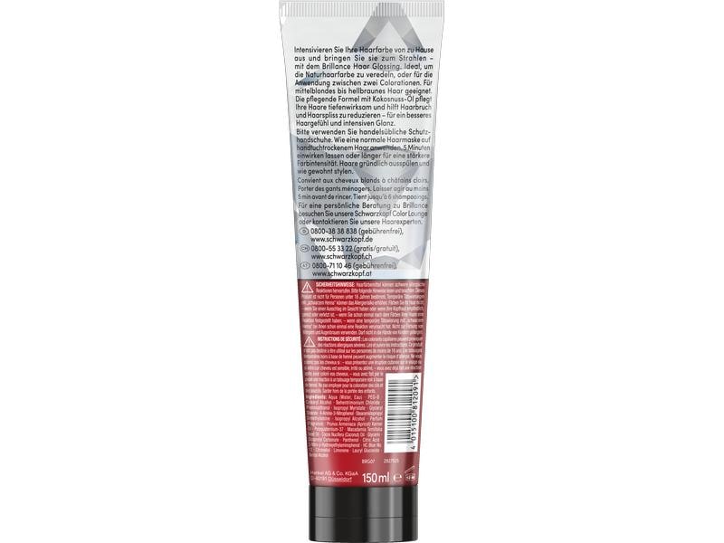Schwarzkopf BRILLANCE Haarcoloration Brillance Glossing Kup Coloration intensiviert die Haarfarbe und pflegt tiefenwirksam