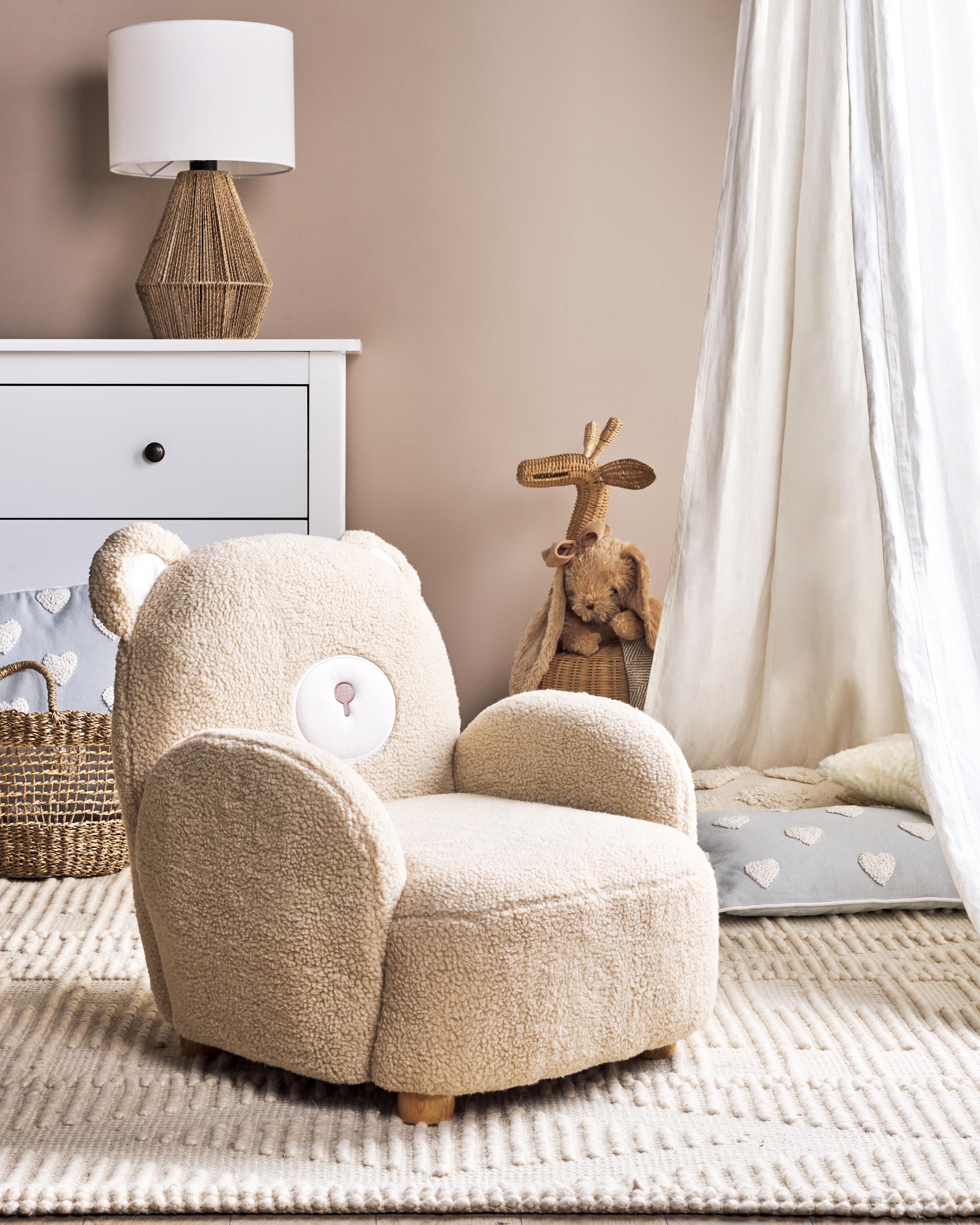 Kinderfauteuil Teddybeer BOO Bouclé Beige