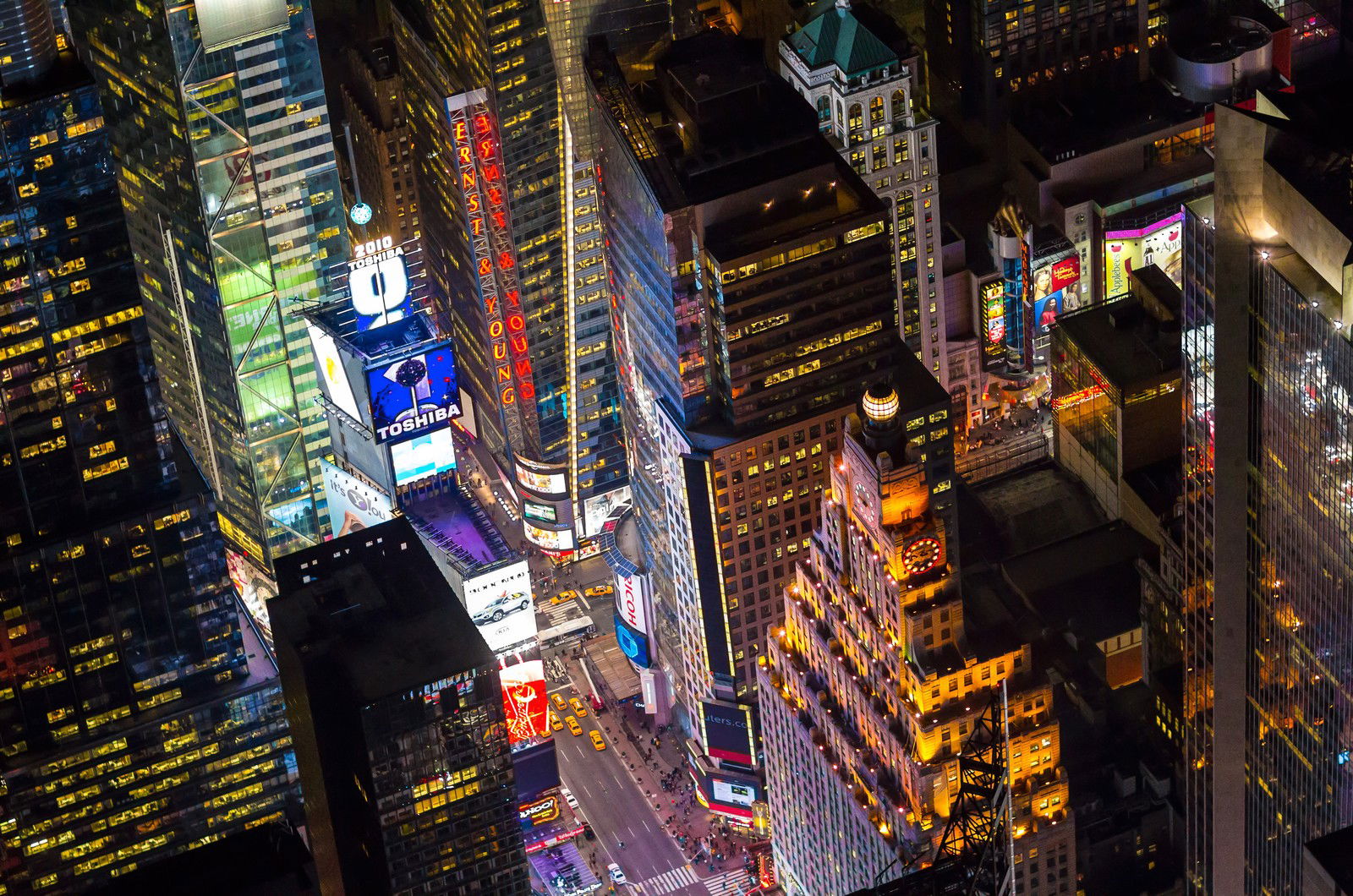 Times Square and Paramount Building's Clocktower by Evan Joseph - Limited Edition. Edition of: 100. Signed.