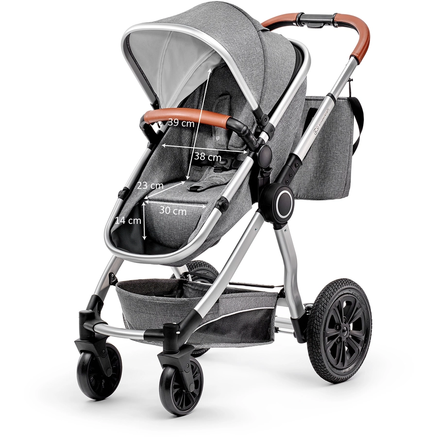 Kinderkraft Kombikinderwagen 3 in 1 Veo Grey