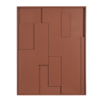 Muurdecoratie rood FSC 100% - l70xb90xh2,5cm