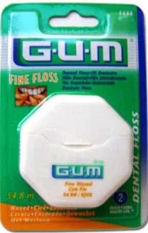 Fil dentaire GUM FINE FLOSS Cylindrique Ciré - 55m