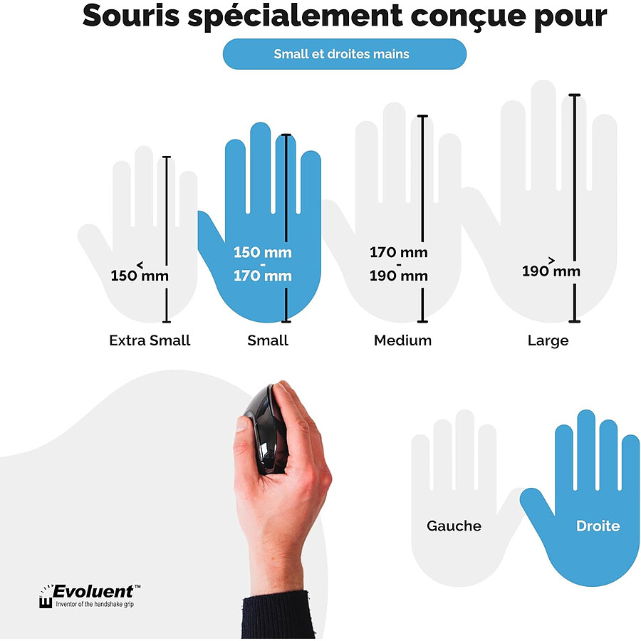 Evoluent VerticalMouse D Wireless Small