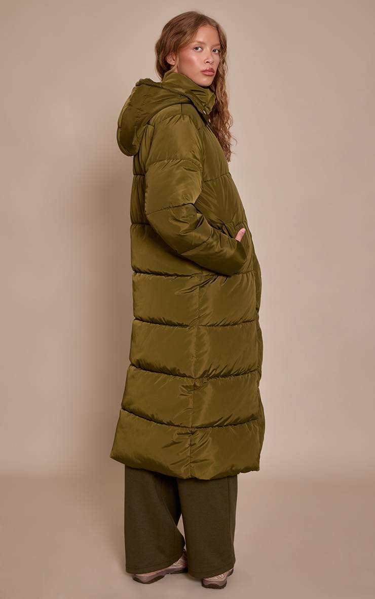 Kaki Manteau Doudoune Longue