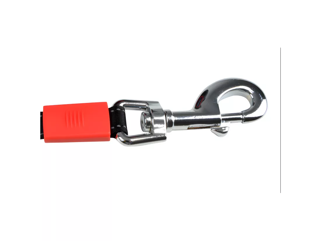 Laisse rétractable avec sangle réfléchissante - Rouge et Noir - Taille L - 8 mètres