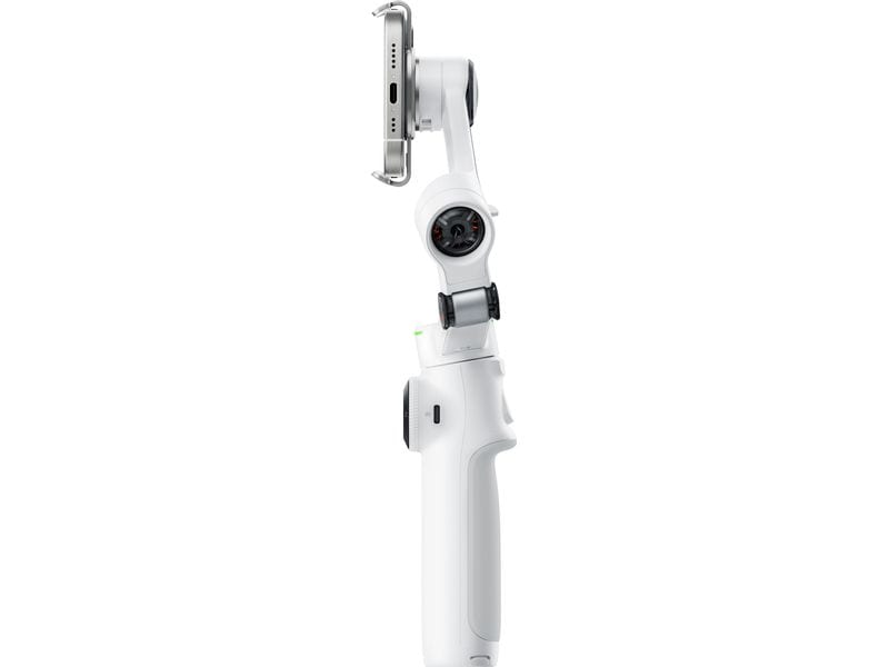 Insta360 Gimbal Flow 2 Pro Creator-Paket Weiss Ultimativer Kl-Tracking-Stabilisator mit Spotlight, magnetischer Handyhalterung und USB-C-Ladekabel