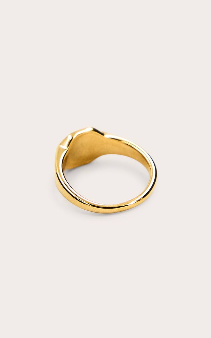 Doré Bague Chevalière Résistante À L'eau