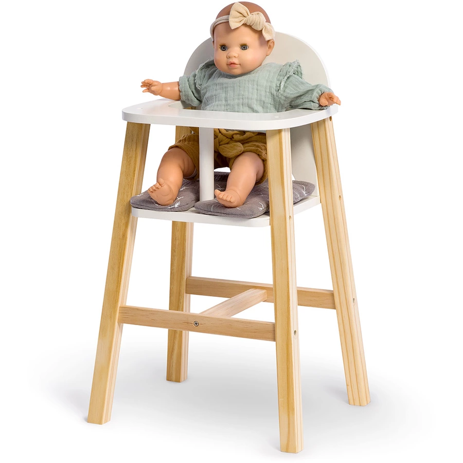 MUSTERKIND® Puppenhochstuhl Viola naturweißgrau